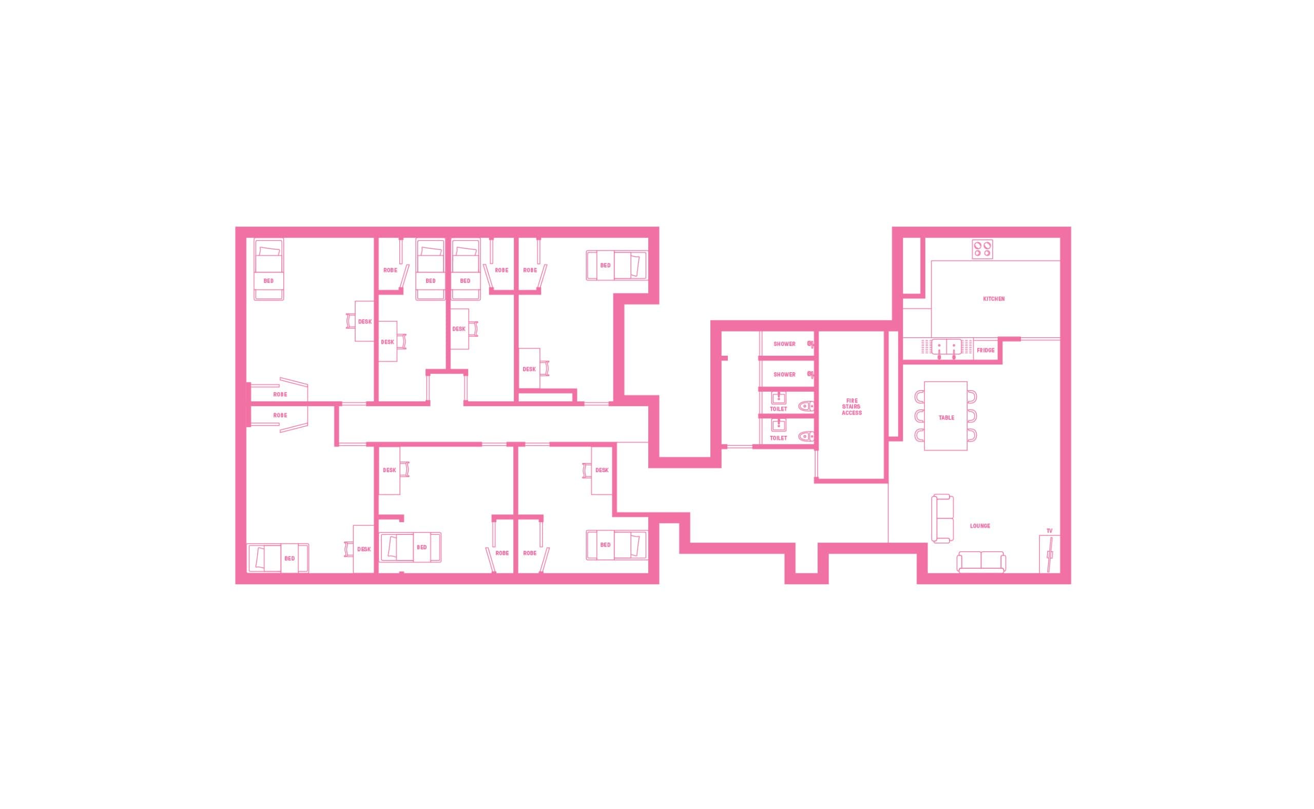 King single bed apartment