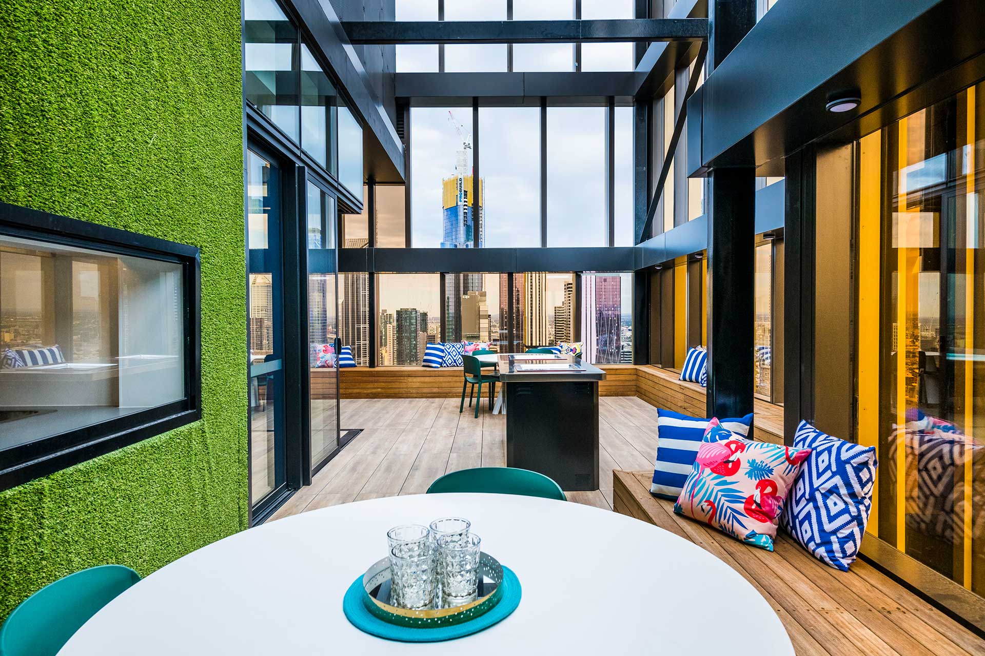 Scape La Trobe student accommodation near Melbourne Central with rooftop cinema and skyline views